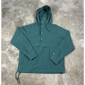 Alpine Design Anorak Jacket Size Large Green 1/4 Zip Snap Down Outdoor Pullover